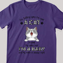 My Mom Said I'm A Baby - Plaid Print - Personalized Cat T-shirt