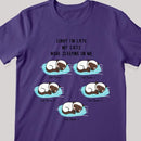 Sorry I'm Late My Cats Were Sleeping On Me - Personalized Cat T-shirt