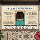 Please Remember We Live Here - Funny Cats Front Door - Personalized Cat Doormat