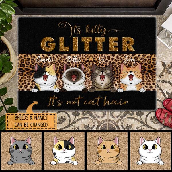 Cute Scottish Fold Cat Personalized Doormat