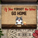 If You Forgot The Wine Go Home, Personalized Cat Breeds Doormat, Cat Lovers Gifts