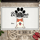 Please Wipe Your Paws, Black & White Doormat, Personalized Dog & Cat Doormat, Gifts For Pet Lovers