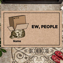 Ew People, Funny Welcome Mat, Cat Lover Gift, Cat Owner Gift, Housewarming Gift, Personalized Cat Breed Doormat