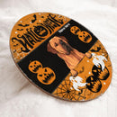 Halloween - Orange Color - Personalized Dog Halloween Door Sign