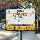 Metal Garden Sign, Gifts For Pet Lovers, My Happy Place Sunflower & Butterfly Personalized Housewarming Gifts