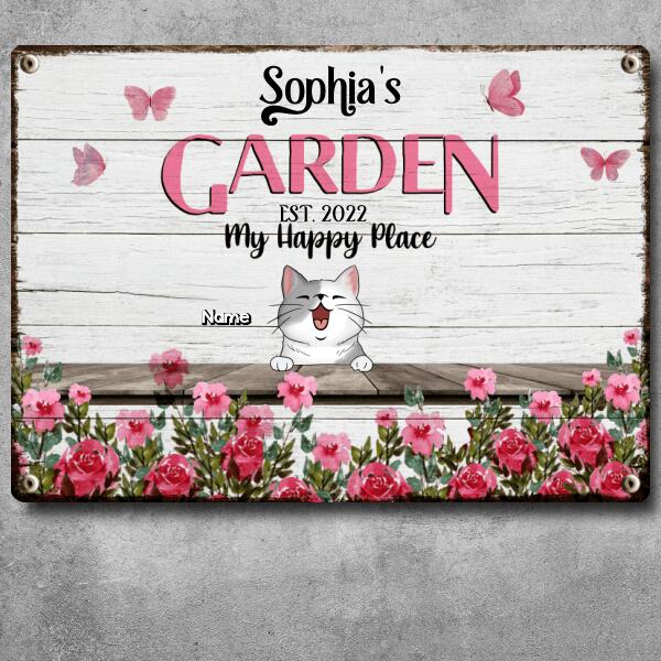 Metal Garden Sign, Gifts For Pet Lovers, Fruit Veggies Herbs Rose & Butterfly Personalized Housewarming Gifts