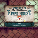 Metal Welcome Signs, Gifts For Pet Lovers, Welcome To Our River House Personalized Home Sign