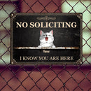 Metal Yard Sign, Gifts For Pet Lovers, No Soliciting We Know You Are Here Vintage Signs