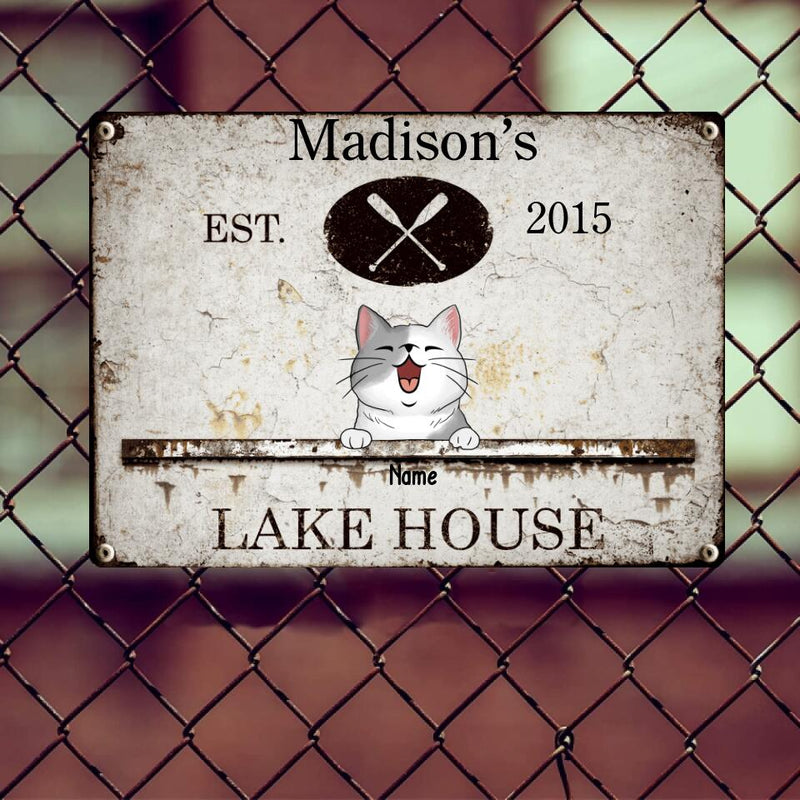 lake house decor Metal Lake House Sign, Gifts For Pet Lovers, Paddle Vintage Signs, Personalized Housewarming Gifts