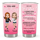 You Are My Person, To My Bestie - Pink Personalized Custom Tumbler - Birthday Gift For Best Friend, Bestie, BFF