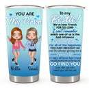 You Are My Person, To My Bestie - Blue Gradient Background - Custom Tumbler - Birthday Gift For Best Friend, Bestie, BFF