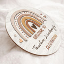 Personalized Teacher Name Signs Door Hanger Decor - Teacher Christmas Gift Ideas