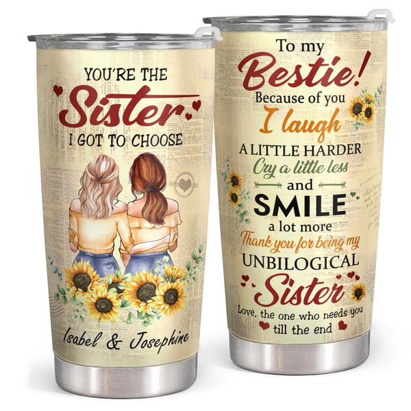 Happy Birthday To My Bestie - Personalized Custom Tumbler - Christmas Gift For Best Friend, BFF