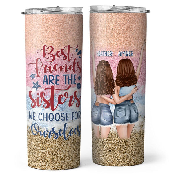 Bestie, BFF, Best Friend Birthday Christmas Gifts - Soul Sister Gifts - Personalized Skinny Tumbler