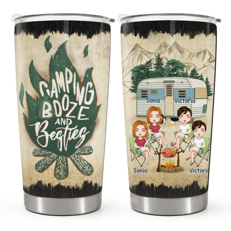 Unique Friendship Gifts - Birthday Gifts For Best Friend, Bestie - Personalized Camping Tumbler