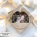 First Christmas Married Ornament, Mr & Mrs Christmas Ornament, Wedding Gift, Personalized Mr Mrs Wedding Ornament, Acrylic Photo Ornament