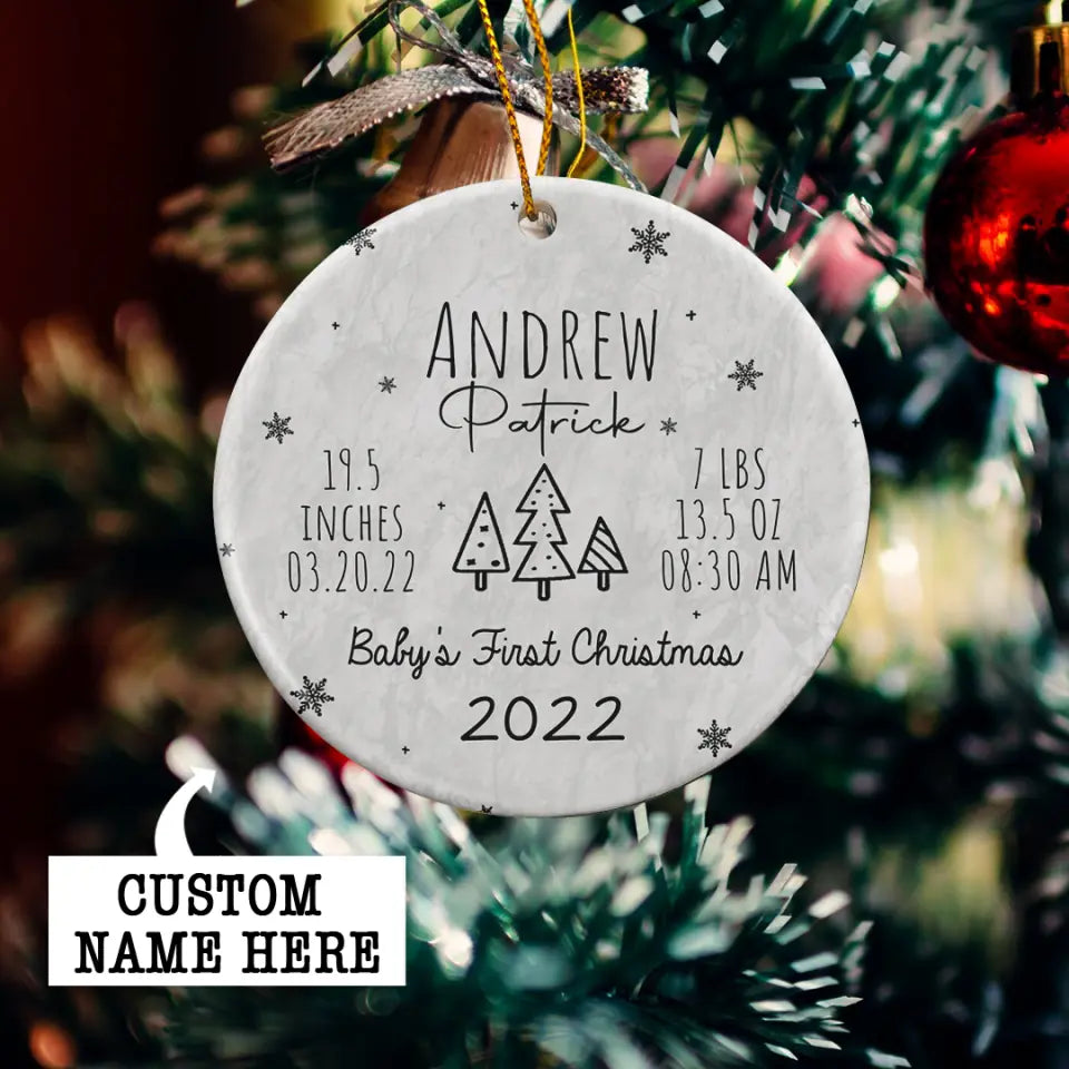 Baby announcement hot sale christmas bauble