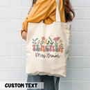 Personalized Teacher Tote Bag, Back To School Gifts For Teacher, Personalised Kindergarten, Preschool Teacher Gift, Teacher Thank You Gift