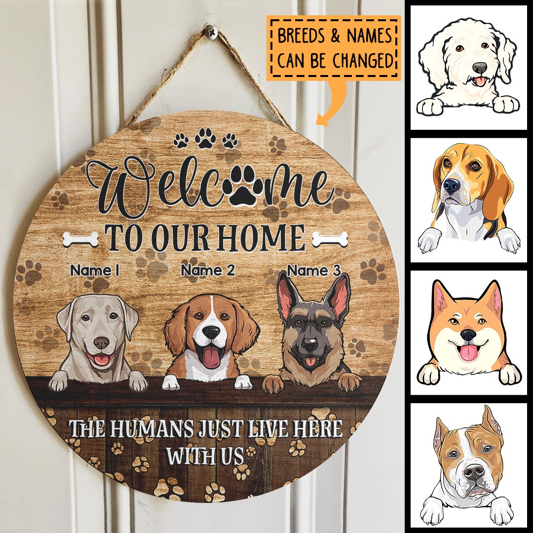 Dog Doormat Customized Name And Breed Welcome To Dog's House Human Live  Here Too