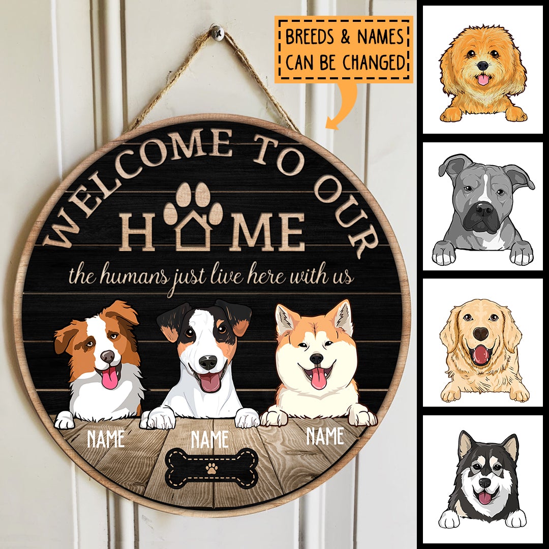 Dog Doormat Customized Name And Breed Welcome To Dog's House Human Live  Here Too