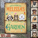 Metal Welcome To Garden Sign, Gifts For Pet Lovers, Colorful Butterfly Sign, Personalized Housewarming Gifts