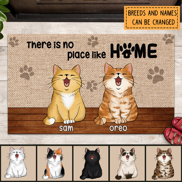 There Is No Place Like Home, Cat Lover Gift, Cat Rug, Cat Welcome Mat Funny, Personalized Cat Lovers Doormat