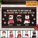 Personalized Cat Christmas Doormat, Welcome Mat Funny, Gifts For Cat Lovers, Christmas Decorations, Housewarming Gift