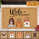 Personalized Vaccinated Doormat, Cat Rug, Funny Welcome Mat Dog, Social Distance Mat, Gift For Home, Custom Pet Doormat