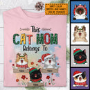 This Cat Mom Belongs To, Cats And Flowers T-shirt, Personalized Cat Breeds T-shirt, Gifts For Cat Lovers
