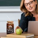 Teacher Gifts for Women - Gifts for Teachers Women - Teacher Appreciation Gifts - Teacher Birthday Gifts - Funny Gift for Teacher, Teacher Gift Ideas, Back To School Gift - 16Oz Teacher Can Glass