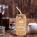 Teacher Gifts for Women - Gifts for Teachers Women - Teacher Appreciation Gifts - Teacher Birthday Gifts - Funny Gift for Teacher, Teacher Gift Ideas, Back To School Gift - 16Oz Teacher Can Glass