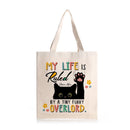 My Life Is Ruled By A Tiny Furry Overlord - Personalized Cat Tote Bag