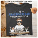 This Amazing Cat Dad Belongs To - Personalized Cat T-shirt