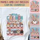 This Cat Mom Belongs To - Laughing Cats With Flowers - Personalized Cat T-shirt