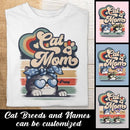 Cat Mom - Retro Style - Personalized Cat T-shirt