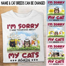 I'm Sorry I was Thinking About Cats Again - Personalized Cat T-shirt