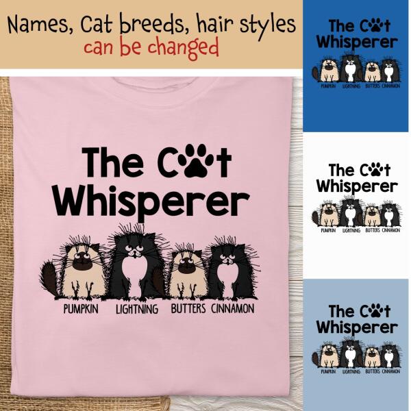 The Cat Whisperer - Fluffy Cat - Personalized Cat T-shirt