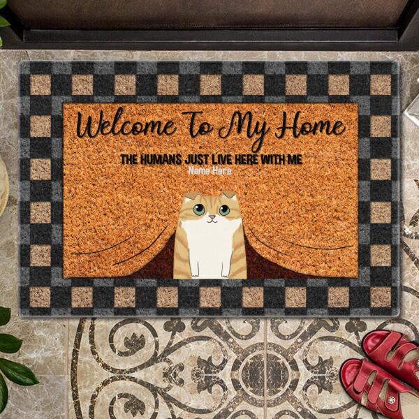 Welcome To Our Home - Hiding Cats - Personalized Cat Doormat