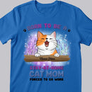 Born To Be A Stay-At-Home Cat Mom - Personalized Cat T-shirt
