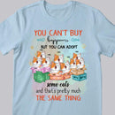 You Can't Buy Happiness But You Can Adopt A Cat - Personalized Cat T-shirt