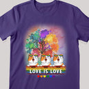 Love Is Love - LGBT Tree - Personalized Cat T-shirt