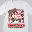 Cat Mom - Leopard Retro Style - Personalized Cat T-shirt