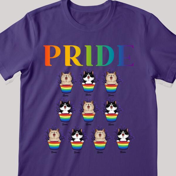 LGBTQ - Plant Pot And Cats - Personalized Cat T-shirt