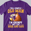 I'm Grumpy And I Like Beer And Cats - Cat Wear Beret Hat - Personalized Cat T-shirt