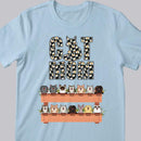 Cat Mom - Daisy Print - Personalized Cat T-shirt