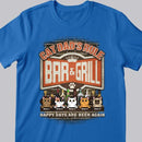 Cat Dad's Rule Bar & Grill - Retro Style - Personalize Cat T-shirt