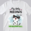 My Baby Meows - Cute Laughing Cats - Personalized Cat T-shirt