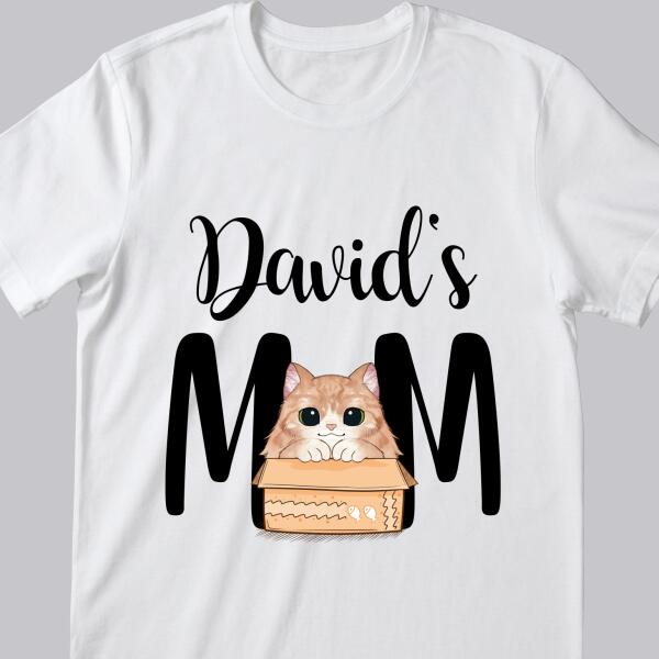 Cat Mom - Cat In Box - Personalized Cat T-shirt