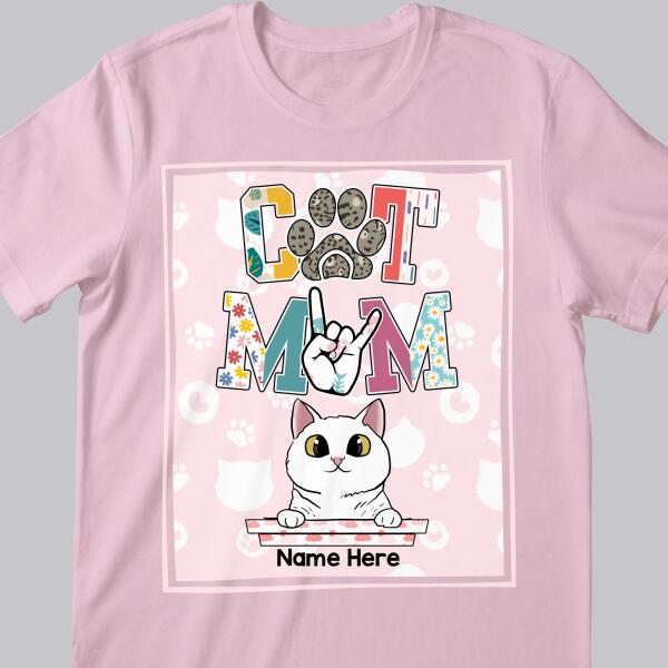 Cat Mom - Pinky Style - Personalized Cat T-shirt