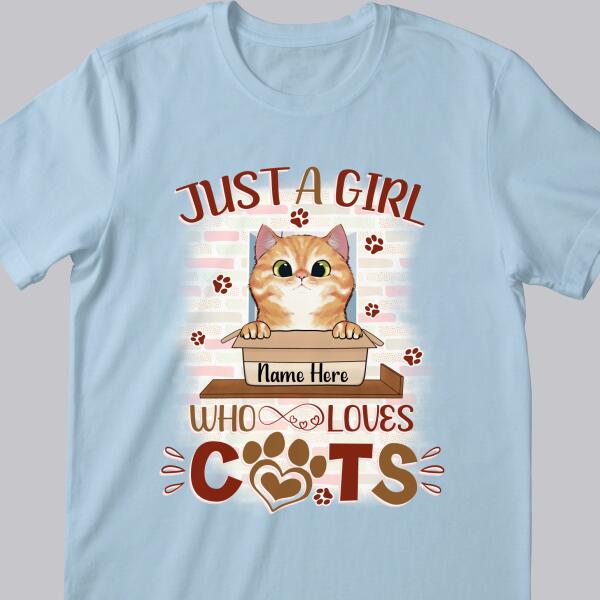 Just A Girl Who Love Cats - Personalized Cat T-shirt